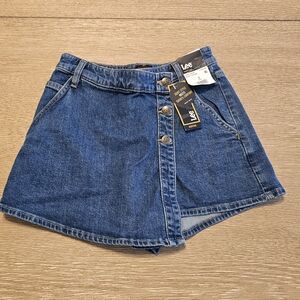 Lee Button Front Jean Skirt Skort Size 2 New with Tags